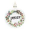 Peace And Noel Disc Ornament (Set Of 12) 4.25"H Glass Image 1