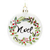 Peace And Noel Disc Ornament (Set Of 12) 4.25"H Glass Image 2