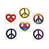 Peace Sign Temporary Tattoos - 72 Pc. Image 1
