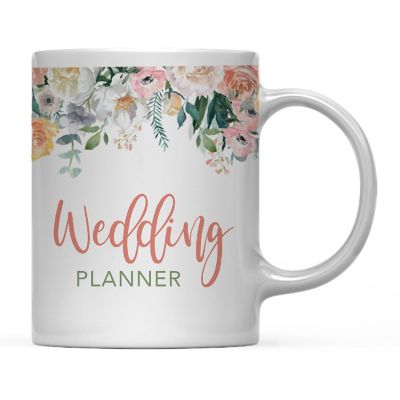 Peach Flowers Wedding Planner Mug Image 2