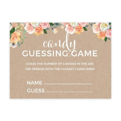 Peach Kraft Floral Candy Guess, 30pk Image 1