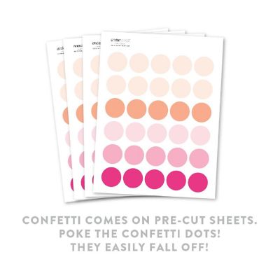 Peach Pink Stylish Confetti 180-Pack Image 1