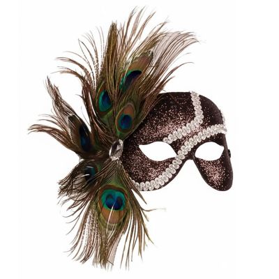Peacock Heaven Black Mask Costume Accessory Image 1