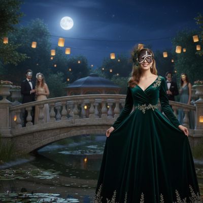 Peacock Heaven Black Mask Costume Accessory Image 3