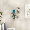 Peacock Inspired Single Candle Wall Sconce 10.75&#8221; Tall Image 3
