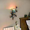 Peacock Inspired Single Candle Wall Sconce 10.75&#8221; Tall Image 4