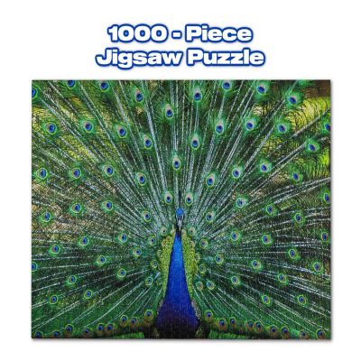 Peacock Plume Wild Zoo Animal 1000 Piece Jigsaw Puzzle Image 2