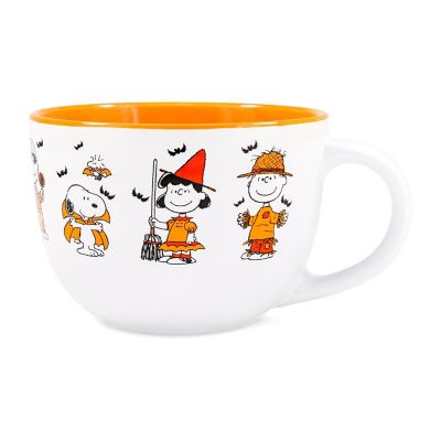 Peanuts Halloween Characters Ceramic Soup Mug  Holds 24 Ounces Image 1