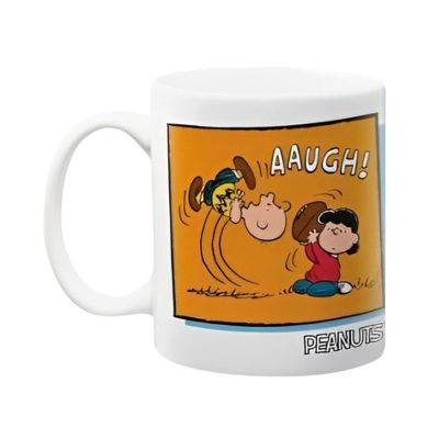 Peanuts Lucy Football 11 Ounce Ceramic Mug Image 1