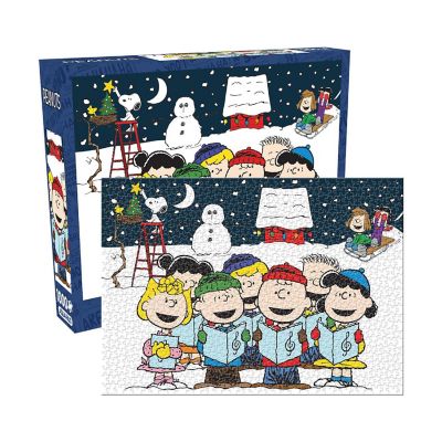 Peanuts Singing Hymns 1000 Piece Glitter Snow Jigsaw Puzzle Image 1