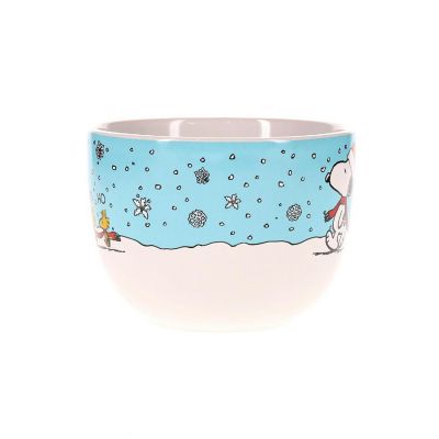 Peanuts Snoopy and Woodstock Holiday Ceramic Soup Mug  Holds 24 Ounces Image 1