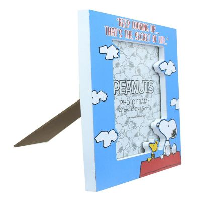 Peanuts Snoopy and Woodstock "Keep Looking Up" Die-Cut Photo Frame  4 x 6 Inch Image 1