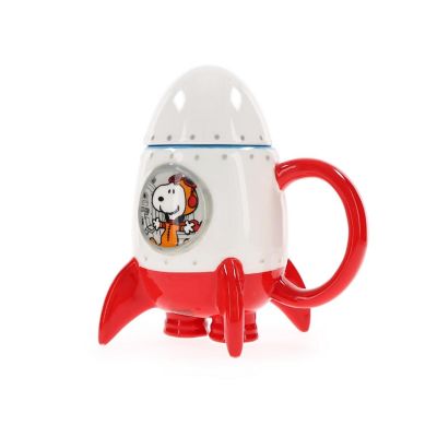Peanuts Snoopy in Rocketship 16oz Molded Mug with Cap Image 1