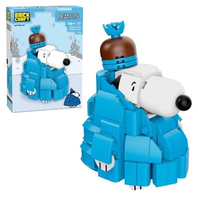Peanuts Snoopy Puffer Jacket 188-Piece Brickcraft Building Set Image 1