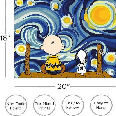 Peanuts Starry Night Art By Numbers Craft Kit Image 1