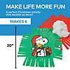 Peanuts<sup>&#174;</sup> Christmas Snoopy & Woodstock Fleece Tied Pillow Craft Kit - Makes 6 Image 2