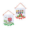 Peanuts<sup>&#174;</sup> Color Your Own Christmas Pom-Pom Banners - 12 Pc. Image 1