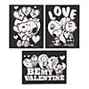 Peanuts<sup>&#174;</sup> Color Your Own Fuzzy Valentine's Day Posters - 24 Pc. Image 1