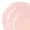Pearl Pink Round Lotus Plastic Dinnerware Value Set - (20 Settings) Image 1