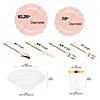 Pearl Pink Round Lotus Plastic Tableware Set - (120 Settings) Image 2
