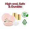 Pearl Pink Round Lotus Plastic Tableware Set - (120 Settings) Image 3