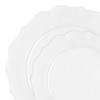 Pearl White Round Lotus Plastic Dinnerware Value Set - (20 Settings) Image 1