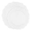 Pearl White Round Lotus Plastic Dinnerware Value Set - (20 Settings) Image 1