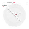 Pearl White Round Lotus Plastic Dinnerware Value Set - (20 Settings) Image 3