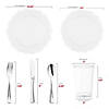 Pearl White Round Lotus Plastic Wedding Value Set - (60 Settings) Image 1