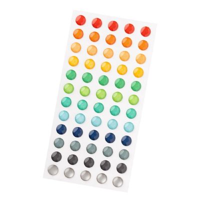 Pebbles Cool Boy Enamel Dots 60/Pkg-Silver Foil Image 3