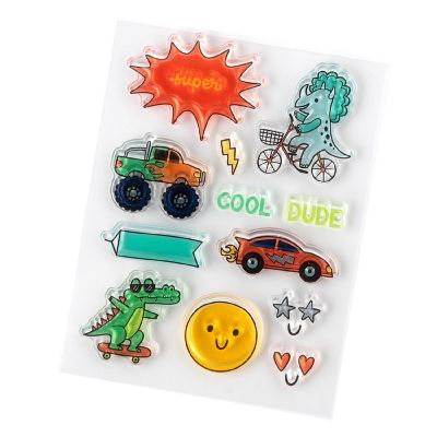 Pebbles Cool Boy Small Stamp Set-14/Pkg Image 3