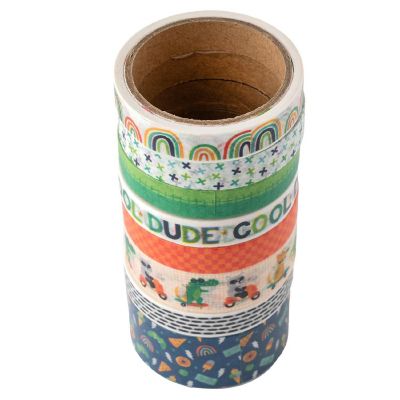 Pebbles Cool Boy Washi Tape-8/Pkg Image 1
