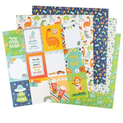Pebbles Double-Sided Paper Pad 12"X12" 24/Pkg-Cool Boy Image 1