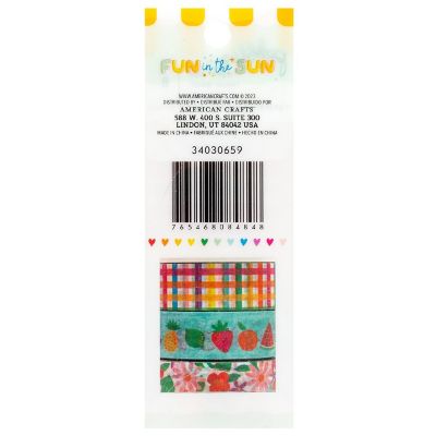 Pebbles Fun In The Sun Washi Tape-8/Pkg Image 1