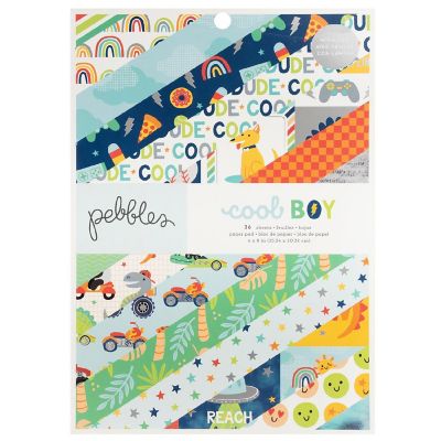 Pebbles Single-Sided Paper Pad 6"X8" 36/Pkg-Cool Boy Image 1