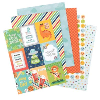 Pebbles Single-Sided Paper Pad 6"X8" 36/Pkg-Cool Boy Image 1