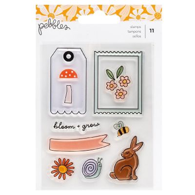 Pebbles Sunny Bloom Clear Stamps-11/Pkg Image 1