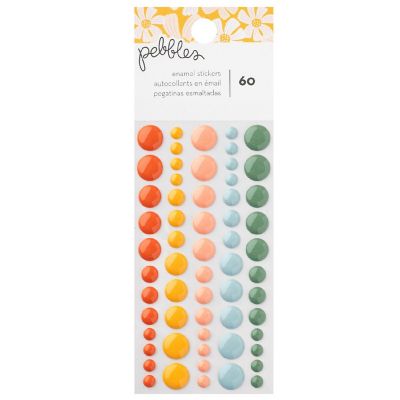 Pebbles Sunny Bloom Enamel Dots-60 Pieces Image 1