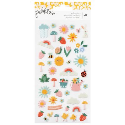 Pebbles Sunny Bloom Puffy Stickers 47/Pkg-Icons Image 1