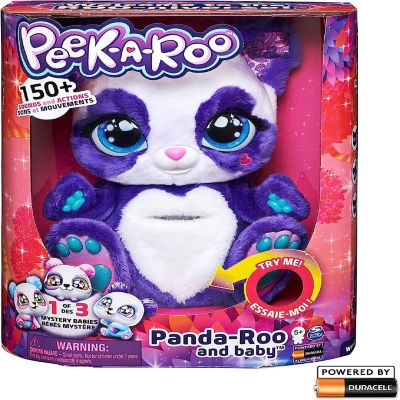 Peek-A-Roo, Interactive Panda-Roo Plush Toy with Mystery Baby Image 1