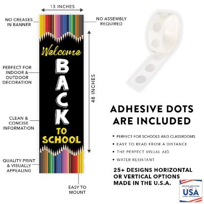 Pencils Vertical Welcome - 13 x 48 Inch Image 1