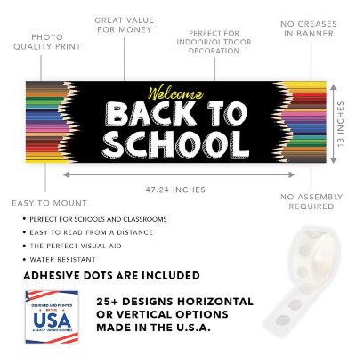 Pencils Welcome Back - 13 x 48 Inch Image 1