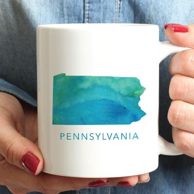 Pennsylvania Aqua Blue Water Mug Image 1
