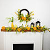 Peonies Artificial Fall Harvest Twig Wreath  22-Inch  Unlit Image 2