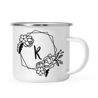 Peonies Monogram K 11oz Campfire Mug Image 1