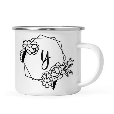 Peonies Monogram Y 11oz Campfire Mug Image 1