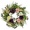 Peony and Pumpkin Artificial Fall Harvest Wreath  24-Inch  Unlit Image 1