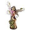 Peony Fairy Solar Statue 12X11X18" Image 1