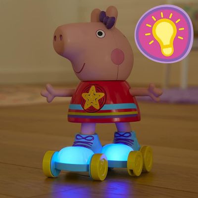 Peppa Pig Disco Peppa Roller Skating Doll 11" Light-Up Talking Musical Toy Hasbro Image 1