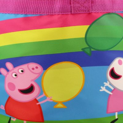 Peppa Pig Girls Collapsible Nylon Bucket Toy Storage Gift Tote Bag (One Size, Multicolor) Image 2